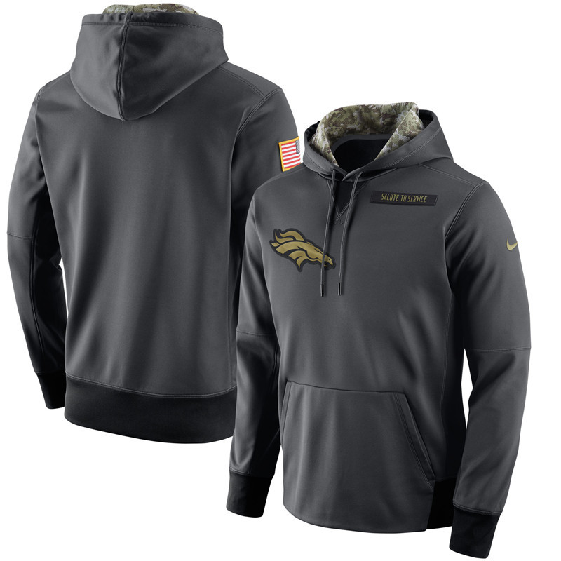 Nike Denver Broncos Anthracite Salute to Service Player Performance Hoodie