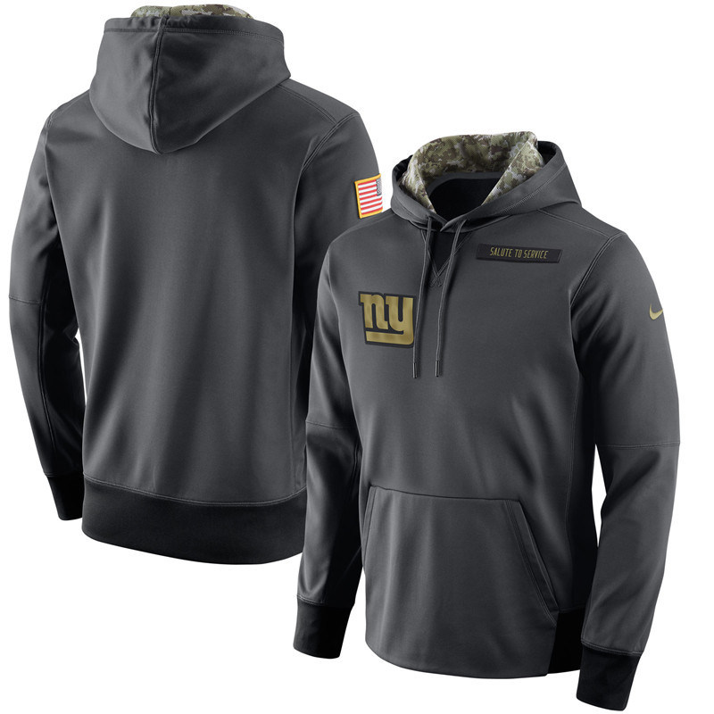 Nike New York Giants Anthracite Salute to Service Player Performance Hoodie