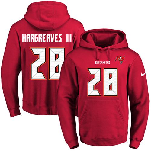 Nike Buccaneers 28 Vernon Hargreaves Red Men's Pullover Hoodie