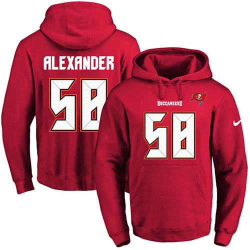 Nike Buccaneers 58 Kwon Alexander Red Men's Pullover Hoodie