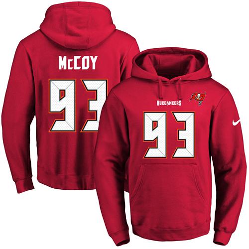 Nike Buccaneers 93 Gerald McCoy Red Men's Pullover Hoodie