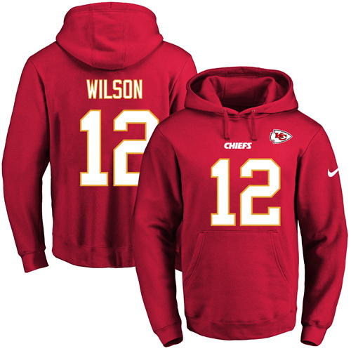 Nike Chiefs 12 Albert Wilson Red Men's Pullover Hoodie
