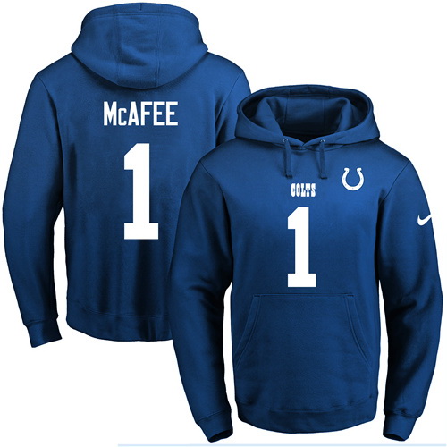 Nike Colts 1 Pat McAfee Blue Men's Pullover Hoodie