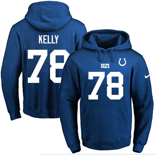 Nike Colts 78 Ryan Kelly Blue Men's Pullover Hoodie