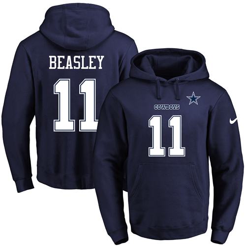 Nike Cowboys 11 Cole Beasley Navy Men's Pullover Hoodie