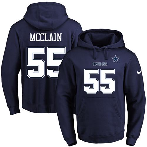 Nike Cowboys 55 Rolando McClain Navy Men's Pullover Hoodie