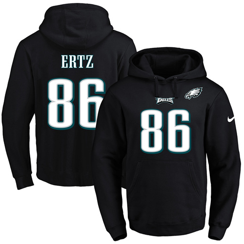 Nike Eagles 86 Zach Ertz Black Men's Pullover Hoodie