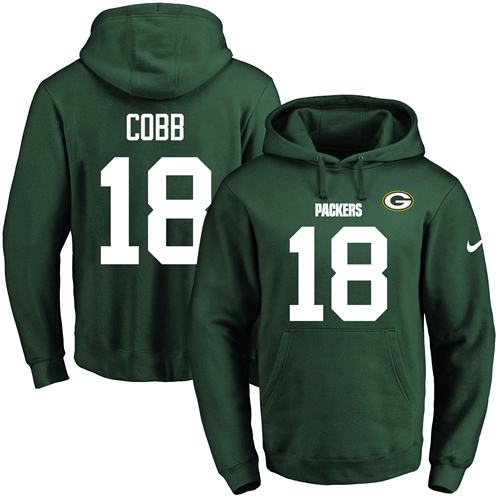 Nike Packers 18 Randall Cobb Green Men's Pullover Hoodie Nike Packers 18 Randall Cobb Green Men's Pullover Hoodie