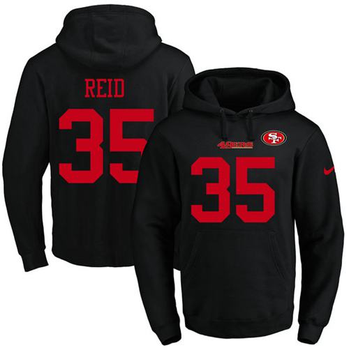 Nike 49ers 35 Eric Reid Black Men's Pullover Hoodie