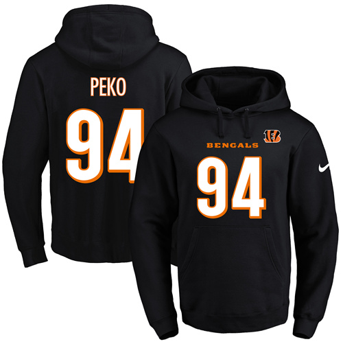 Nike Bengals 94 Domata Peko Black Men's Pullover Hoodie