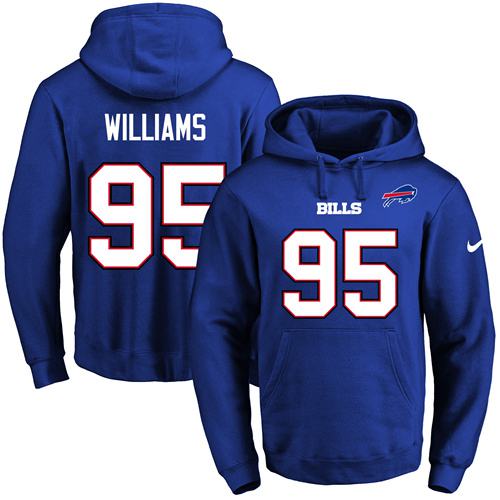 Nike Bills 95 Aaron Williams Blue Men's Pullover Hoodie