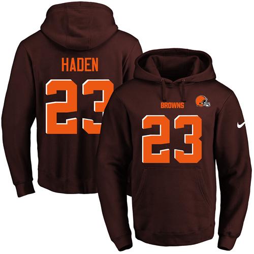 Nike Browns 23 Joe Haden Brown Men's Pullover Hoodie Nike Browns 23 Joe Haden Brown Men's Pullover Hoodie