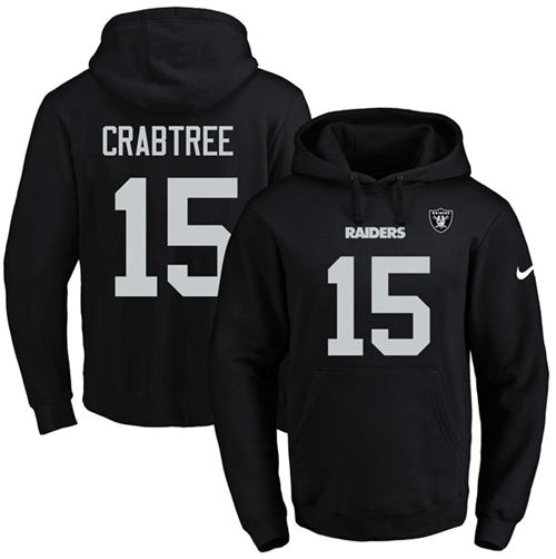 Nike Raiders 15 Michael Crabtree Black Men's Pullover Hoodie