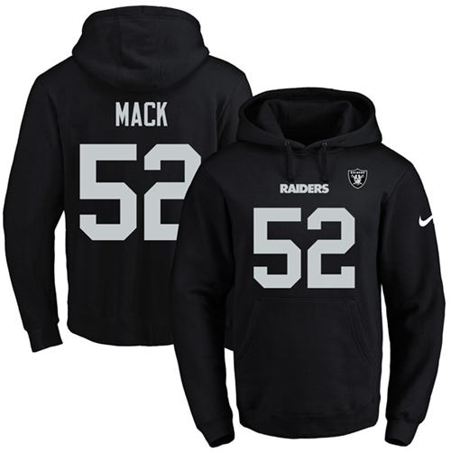 Nike Raiders 52 Khalil Mack Black Men's Pullover Hoodie