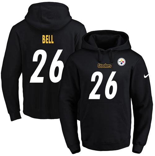 Nike Steelers 26 Le'Veon Bell Black Men's Pullover Hoodie
