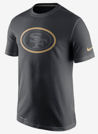 Nike 49ers Black Legend Logo Men's Short Sleeve T-Shirt