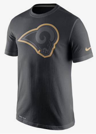 Nike Rams Black Legend Logo Men's Short Sleeve T-Shirt