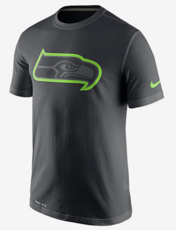 Nike Seahawks Black Legend Logo Men's Short Sleeve T-Shirt
