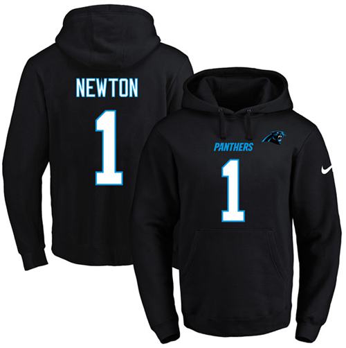 Nike Panthers 1 Cam Newton Black Men's Pullover Hoodie