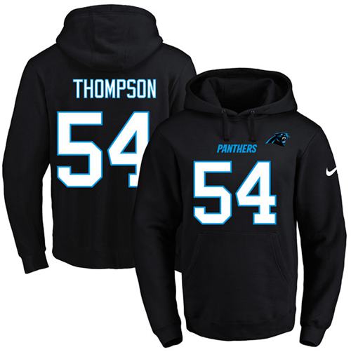 Nike Panthers 54 Shaq Thompson Black Men's Pullover Hoodie