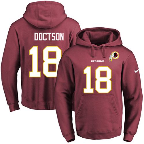 Nike Redskins 18 Josh Doctson Red Men's Pullover Hoodie Nike Redskins 18 Josh Doctson Red Men's Pullover Hoodie