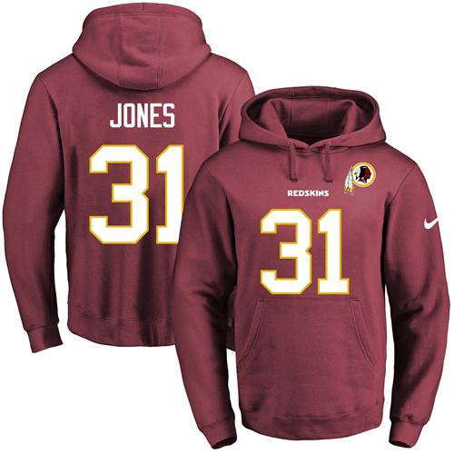 Nike Redskins 31 Matt Jones Red Men's Pullover Hoodie Nike Redskins 31 Matt Jones Red Men's Pullover Hoodie