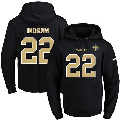 Nike Saints 22 Mark Ingram Black Men's Pullover Hoodie