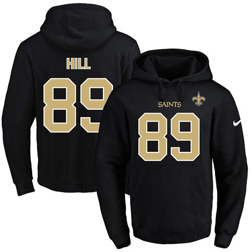 Nike Saints 89 Josh Hill Black Men's Pullover Hoodie