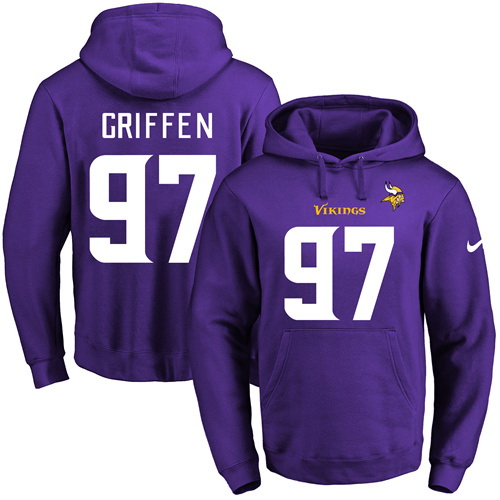 Nike Vikings 97 Everson Griffen Purple Men's Pullover Hoodie2