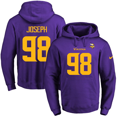 Nike Vikings 98 Linval Joseph Purple Men's Pullover Hoodie