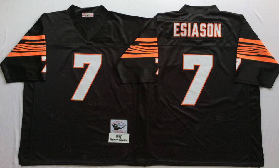 Bengals 7 Boomer Esiason Black Throwback Jersey Bengals 7 Boomer Esiason Black Throwback Jersey