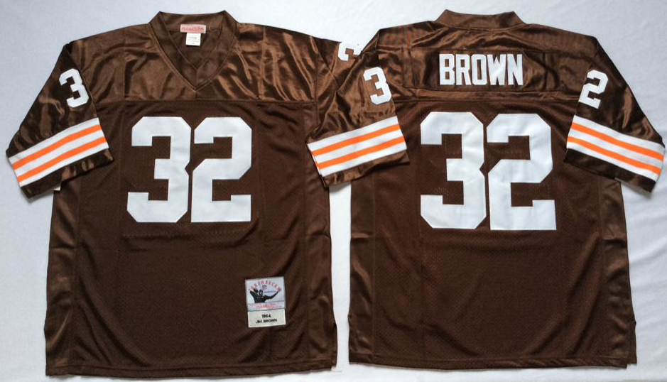 Browns 32 Jim Brown Brown Throwback Jersey Browns 32 Jim Brown Brown Throwback Jersey