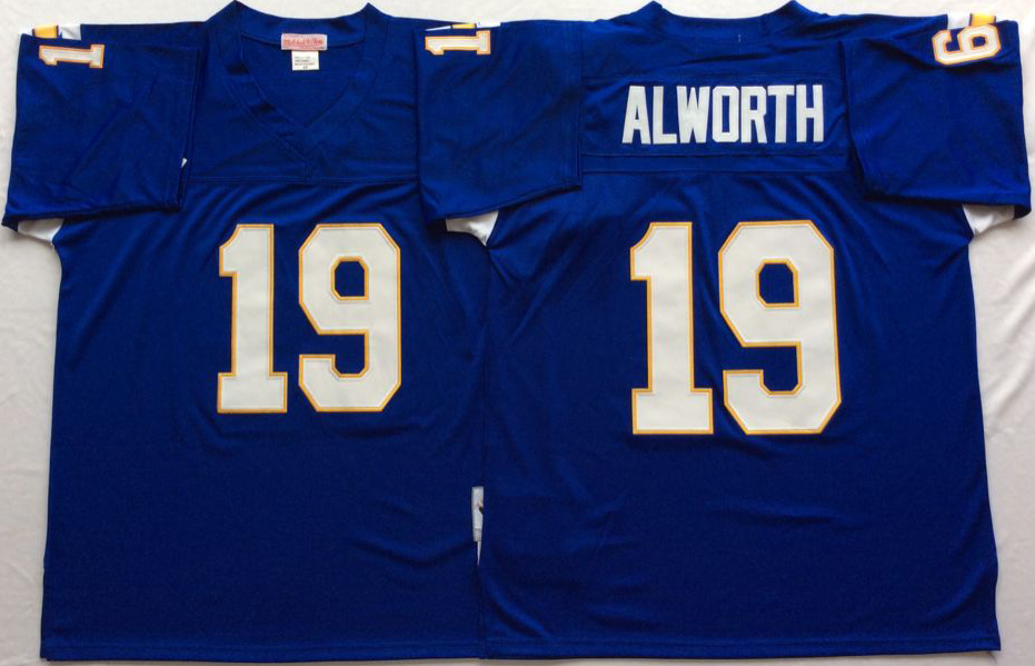 Chargers 19 Lance Alworth Blue Throwback Jersey Chargers 19 Lance Alworth Blue Throwback Jersey