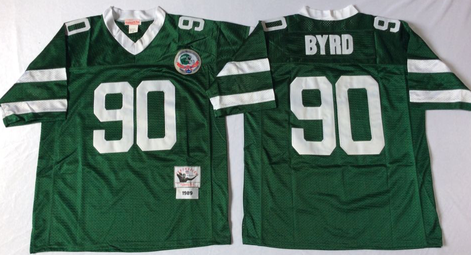 Jets 90 Dennis Byrd Green Throwback Jersey