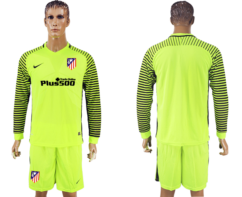 2016-17 Atletico Madrid Goalkeeper Long Sleeve Soccer Jersey