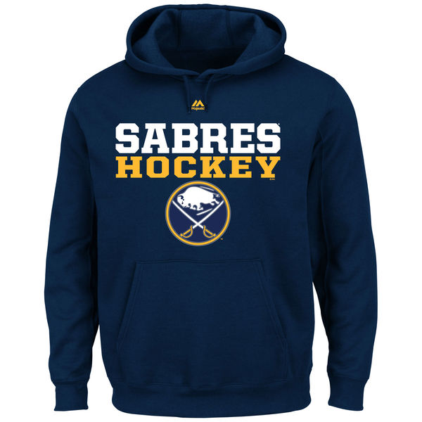 Buffalo Sabres Majestic Feel The Pressure Pullover Hoodie Navy