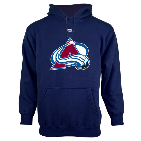 Colorado Avalanche Old Time Hockey Big Logo with Crest Pullover Hoodie Navy