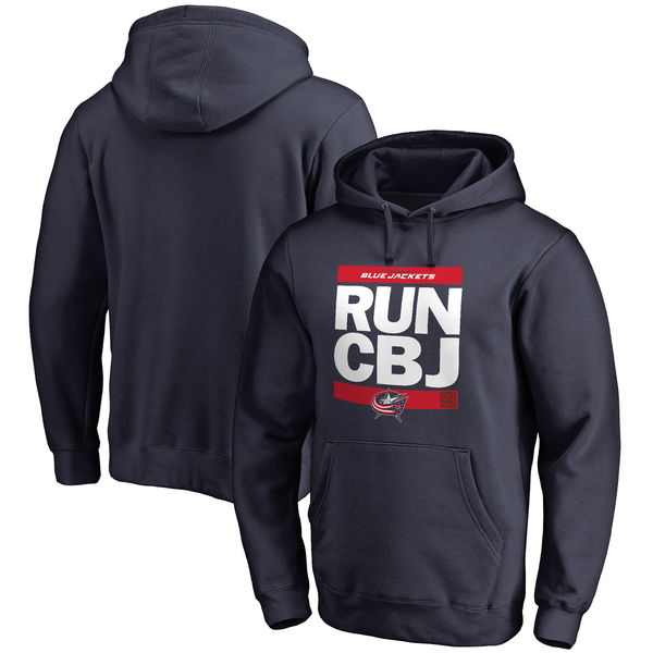 Columbus Blue Jackets RUN CTY Pullover Hoodie Navy
