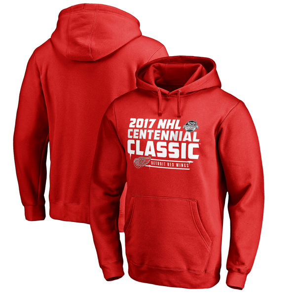 Detroit Red Wings Fanatics Branded 2017 Centennial Classic Ice Cold Pullover Hoodie Red