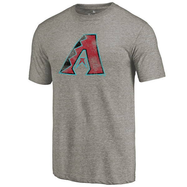 Arizona Diamondbacks Distressed Team Tri Blend T-Shirt Ash