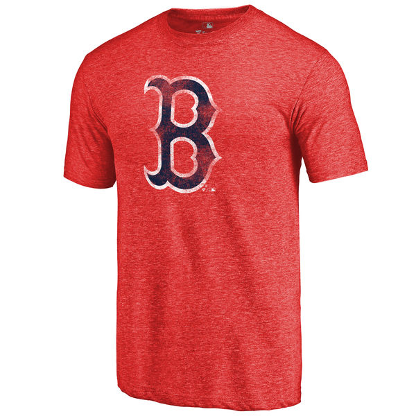 Boston Red Sox Distressed Team Tri Blend T-Shirt Red