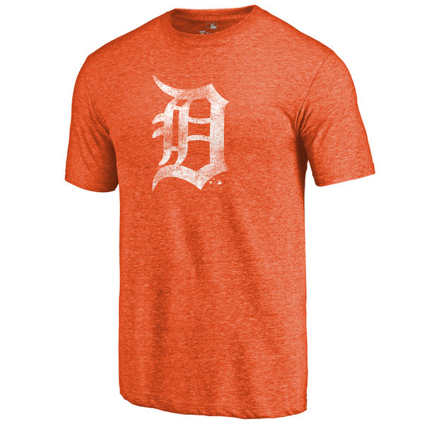 Detroit Tigers Distressed Team Tri Blend T-Shirt Orange