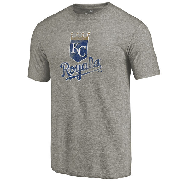 Kansas City Royals Distressed Team Tri Blend T-Shirt Ash