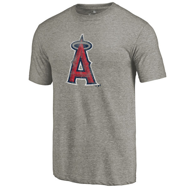 Los Angeles Angels Distressed Team Tri Blend T-Shirt Ash