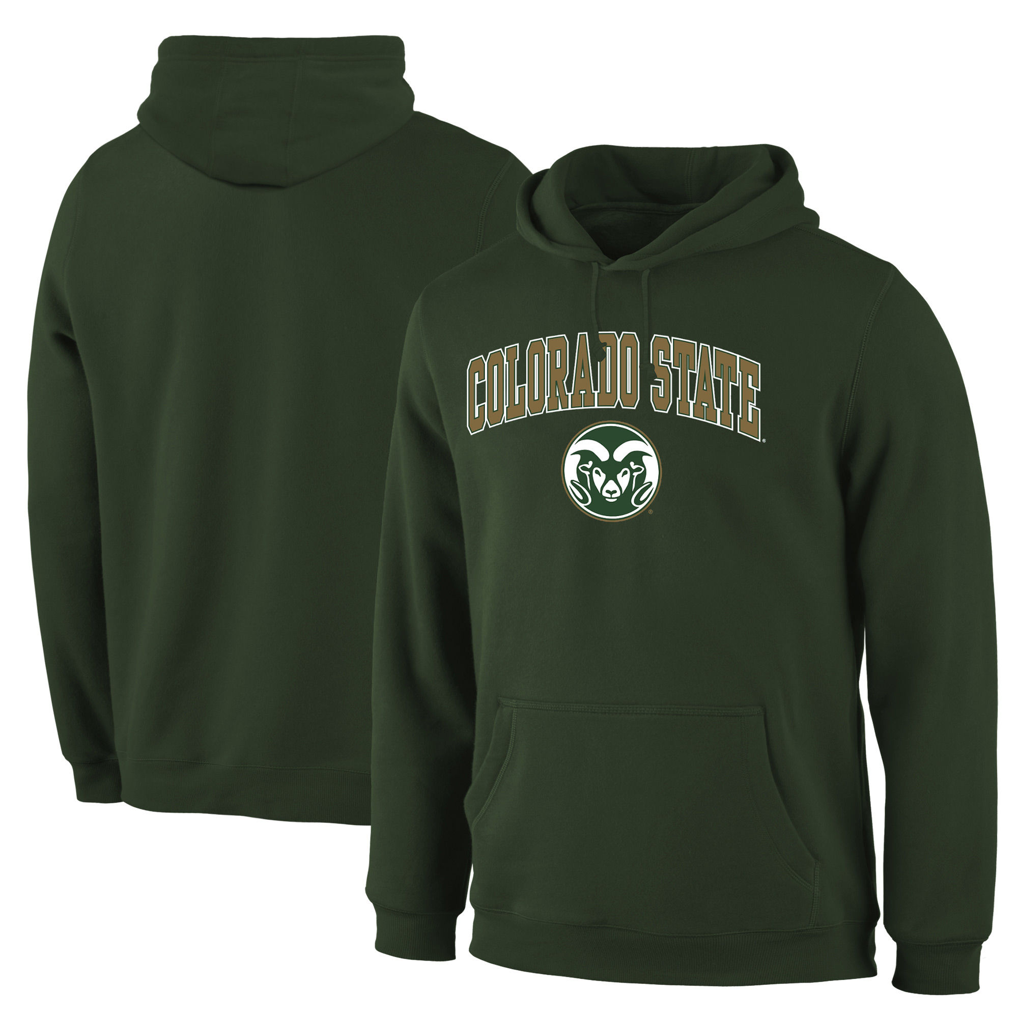 Colorado State Rams Green Campus Pullover Hoodie - Click Image to Close
