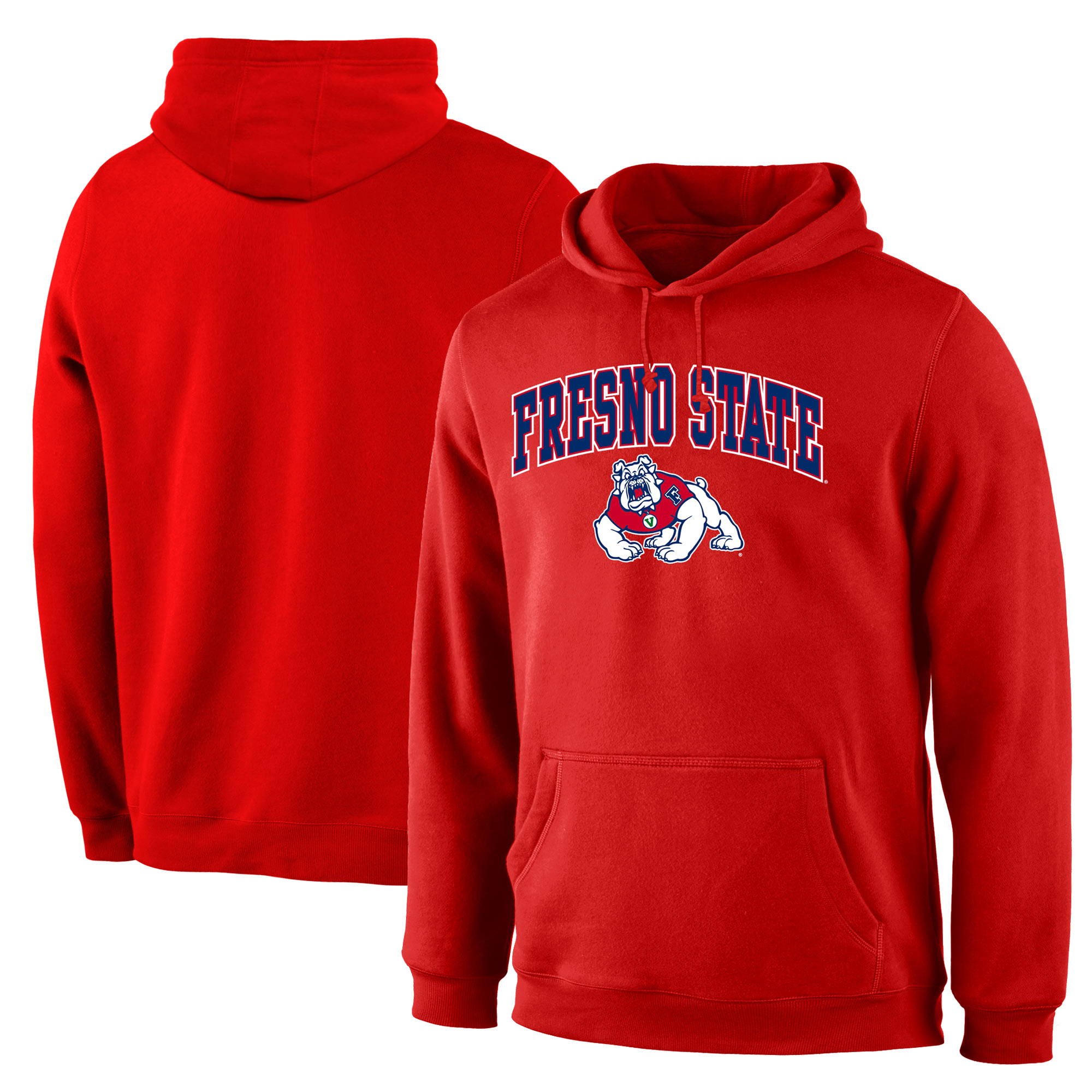 Fresno State Bulldogs Red Campus Pullover Hoodie
