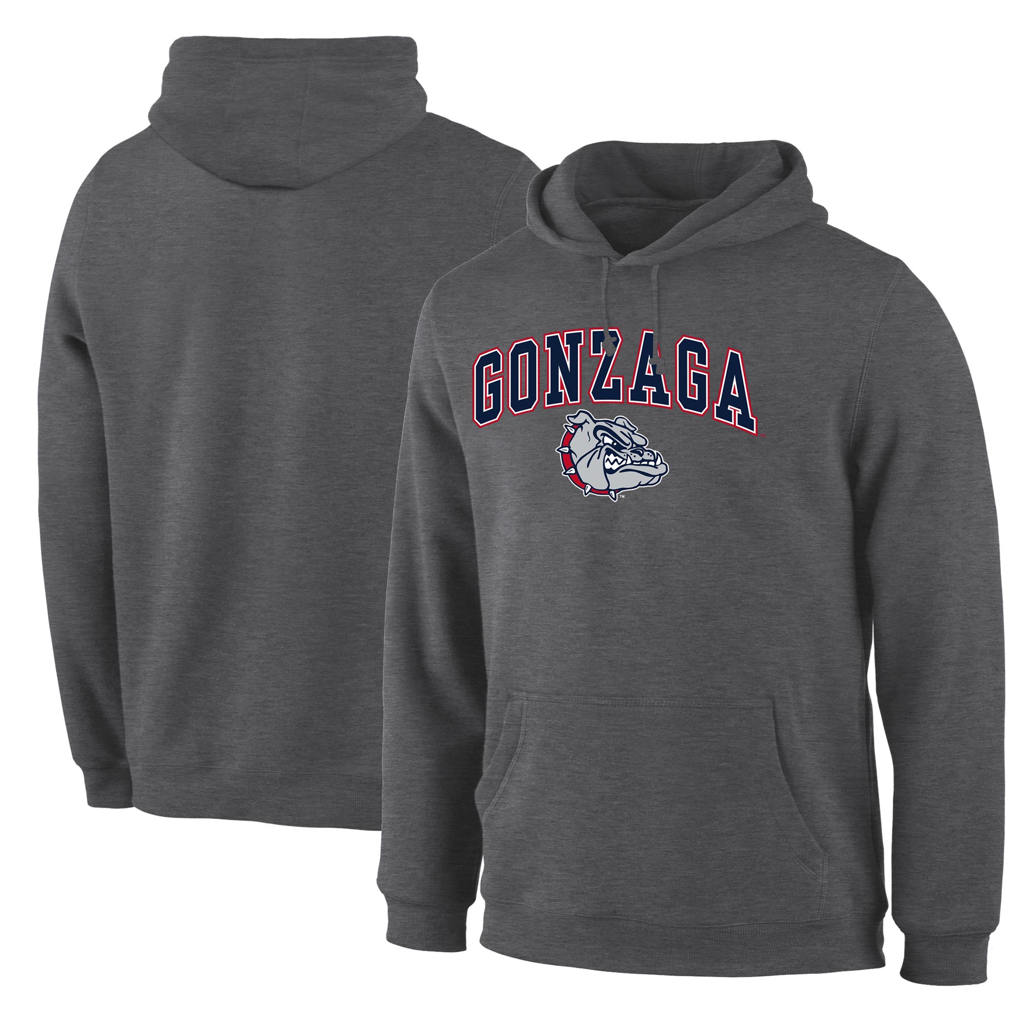 Gonzaga Bulldogs Charcoal Campus Pullover Hoodie