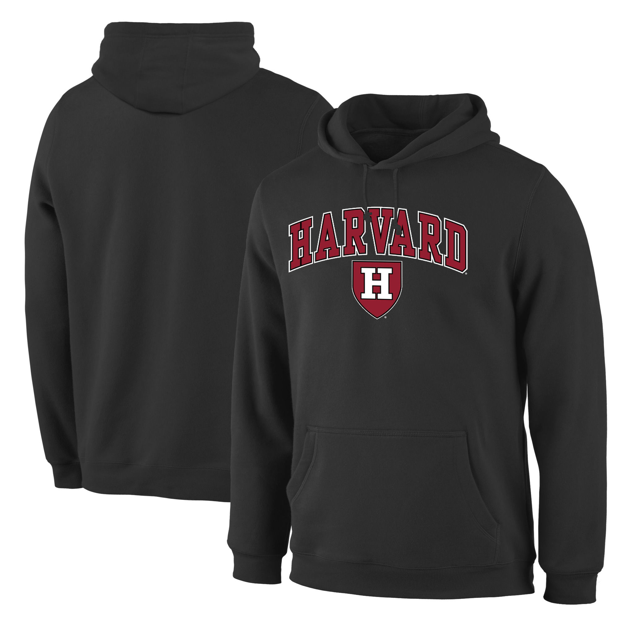 Harvard Crimson Black Campus Pullover Hoodie