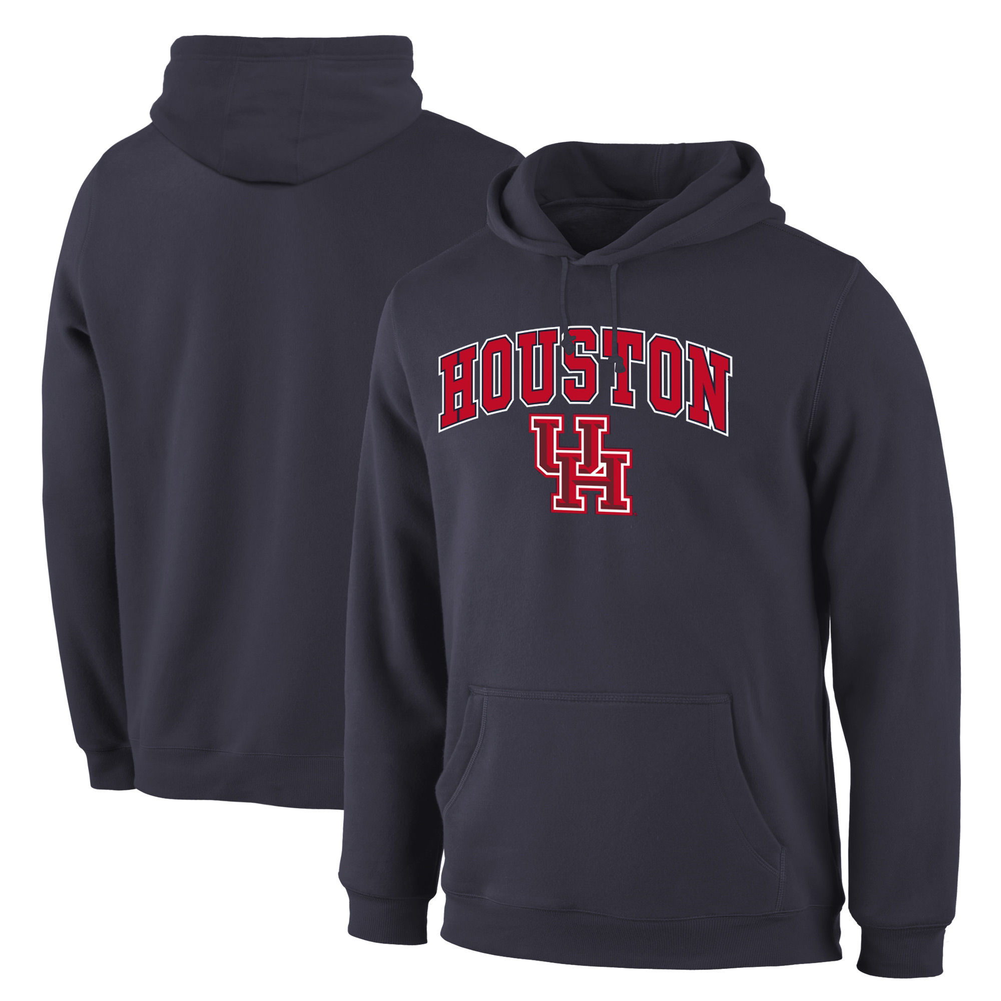 Houston Cougars Navy Campus Pullover Hoodie - Click Image to Close