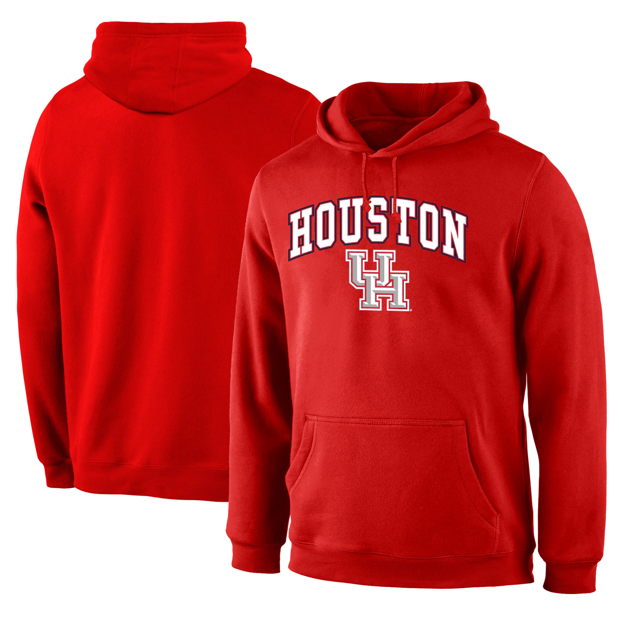 Houston Cougars Red Campus Pullover Hoodie